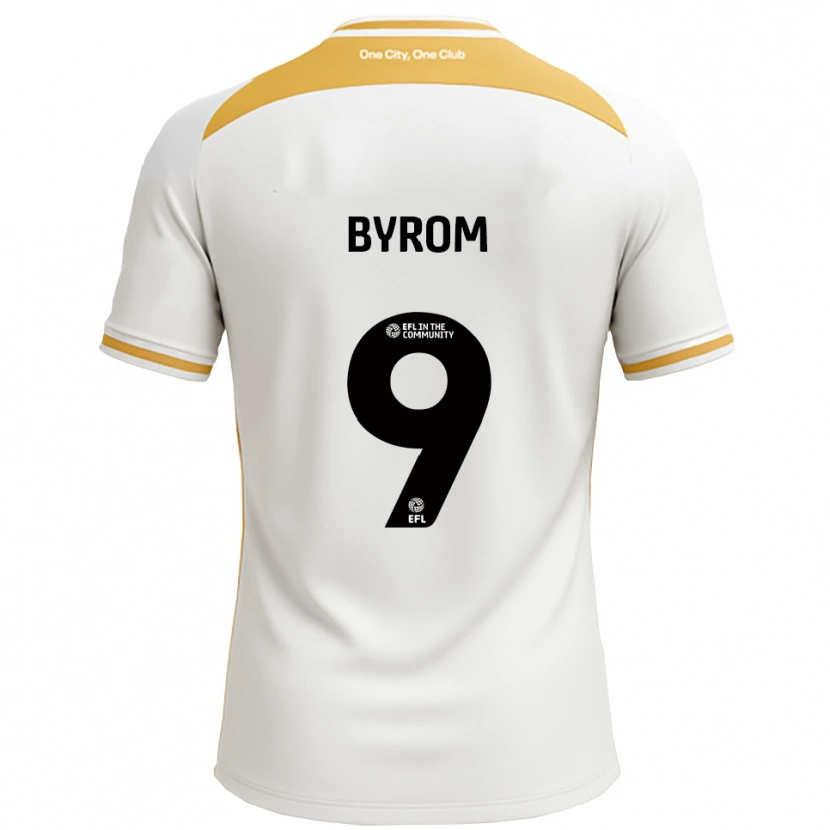 Danxen Donna Maglia Sophie Byrom #9 Bianco Oro Kit Gara Home 2025/26 Maglietta