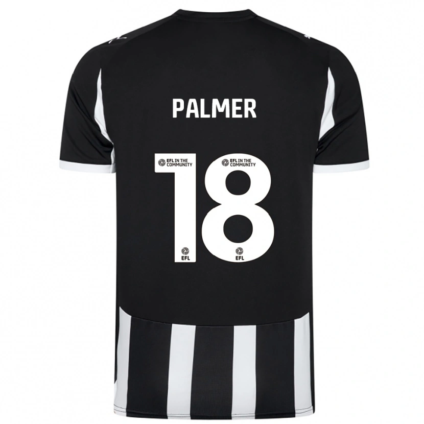 Danxen Donna Maglia Matt Palmer #18 Nero Bianco Kit Gara Home 2025/26 Maglietta