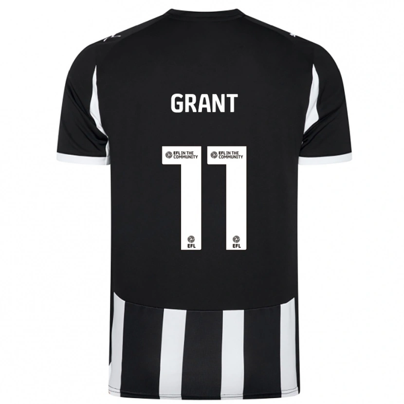 Danxen Donna Maglia Conor Grant #11 Nero Bianco Kit Gara Home 2025/26 Maglietta