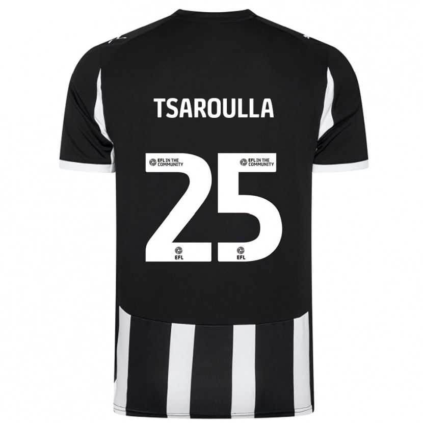 Danxen Donna Maglia Nick Tsaroulla #25 Nero Bianco Kit Gara Home 2025/26 Maglietta