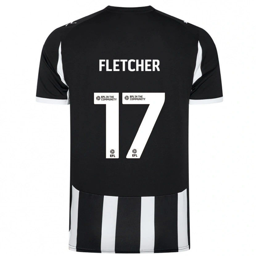 Danxen Donna Maglia Luca Fletcher #17 Nero Bianco Kit Gara Home 2025/26 Maglietta