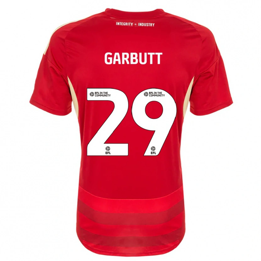 Danxen Donna Maglia Luke Garbutt #29 Rosso Bianco Kit Gara Home 2025/26 Maglietta