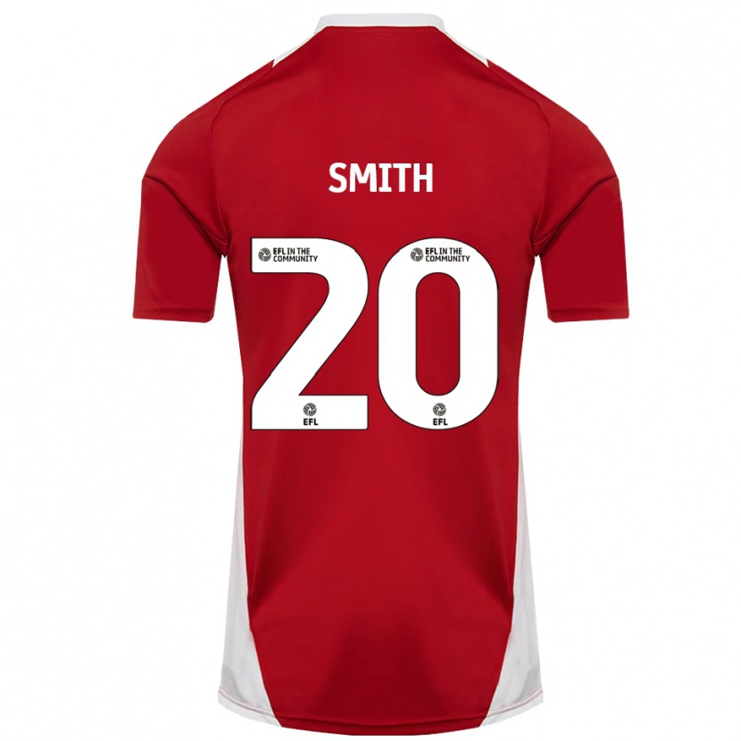Danxen Donna Maglia Jessica Smith #20 Rosso Bianco Oro Kit Gara Home 2025/26 Maglietta