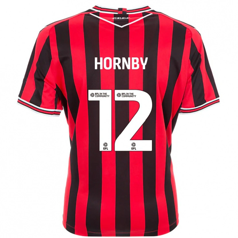 Danxen Donna Maglia Sam Hornby #12 Rosso Nero Kit Gara Home 2025/26 Maglietta