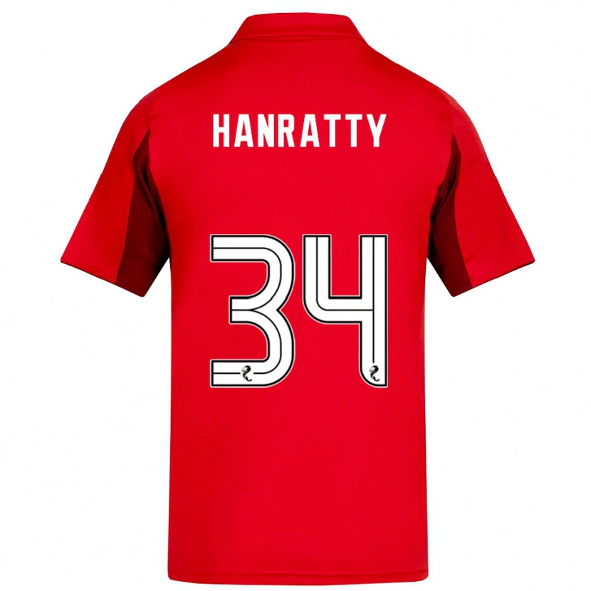 Danxen Donna Maglia Kevin Hanratty #34 Rosso Bordeaux Kit Gara Home 2025/26 Maglietta