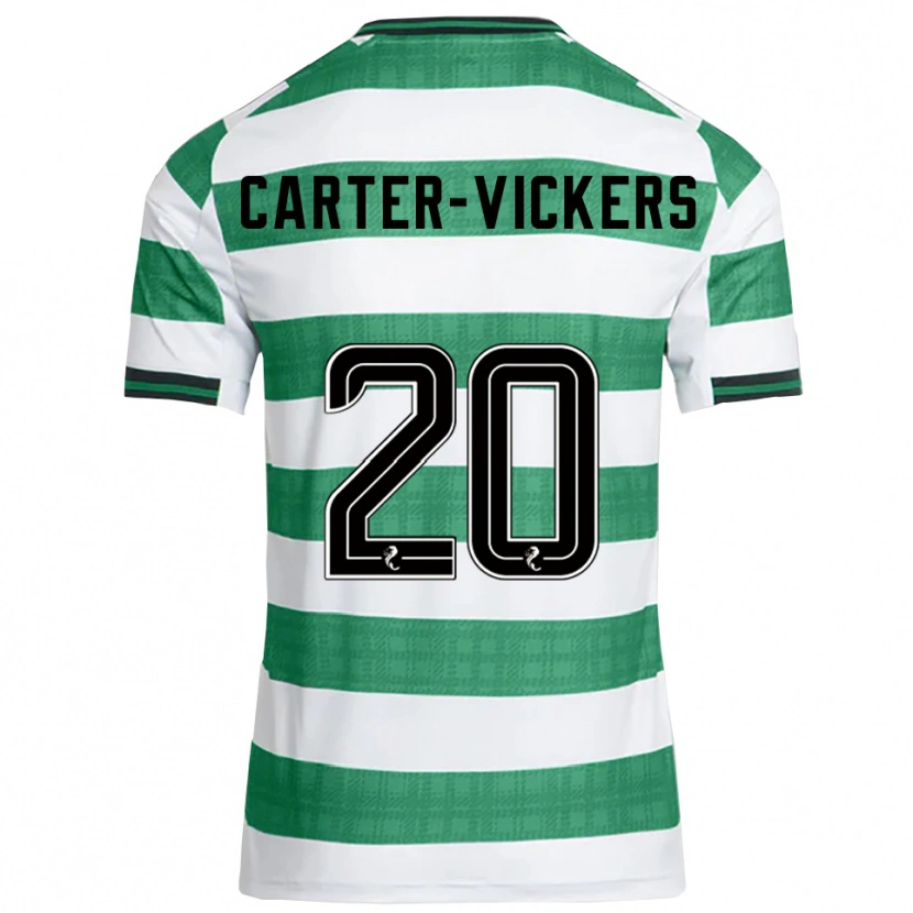 Danxen Donna Maglia Cameron Carter-Vickers #20 Verde Bianco Kit Gara Home 2025/26 Maglietta