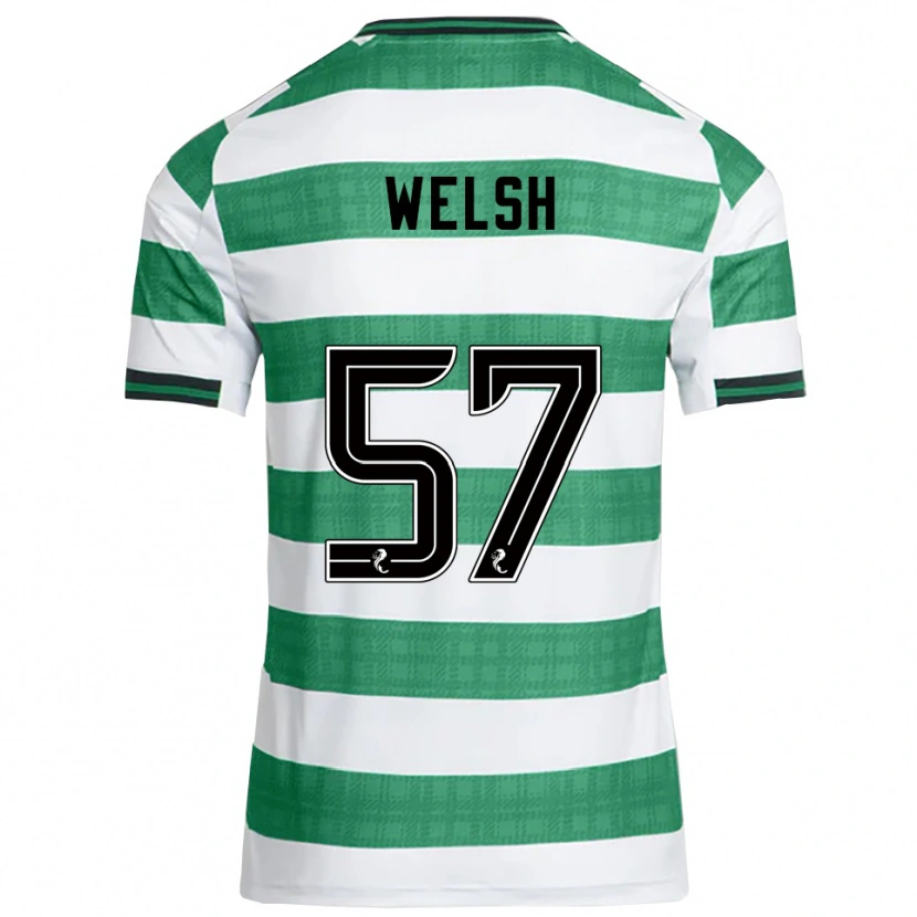 Danxen Donna Maglia Stephen Welsh #57 Verde Bianco Kit Gara Home 2025/26 Maglietta
