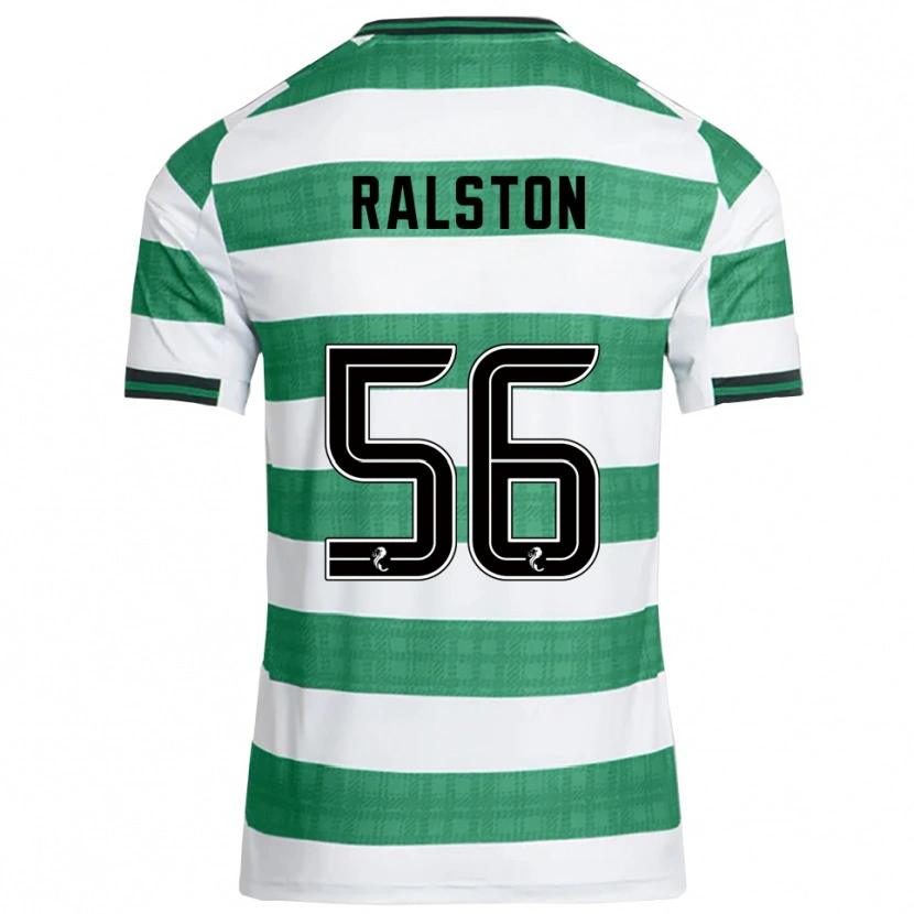 Danxen Donna Maglia Anthony Ralston #56 Verde Bianco Kit Gara Home 2025/26 Maglietta