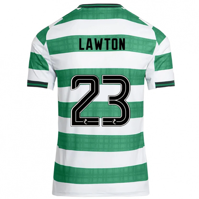 Danxen Donna Maglia Emma Lawton #23 Verde Bianco Kit Gara Home 2025/26 Maglietta
