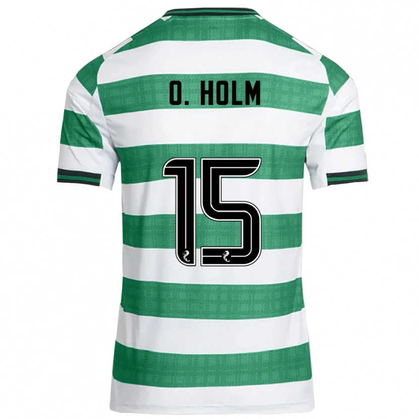 Danxen Donna Maglia Odin Thiago Holm #15 Verde Bianco Kit Gara Home 2025/26 Maglietta