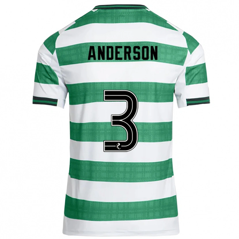 Danxen Donna Maglia Matthew Anderson #3 Verde Bianco Kit Gara Home 2025/26 Maglietta