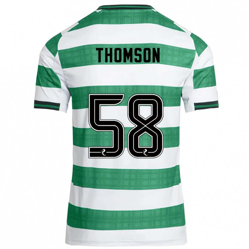 Danxen Donna Maglia Corey Thomson #58 Verde Bianco Kit Gara Home 2025/26 Maglietta