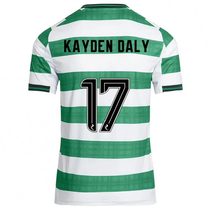 Danxen Donna Maglia Kayden Daly #17 Verde Bianco Kit Gara Home 2025/26 Maglietta