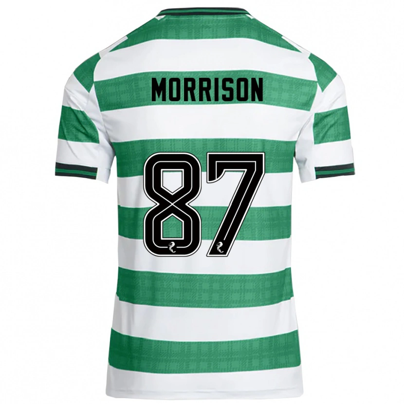 Danxen Donna Maglia Joe Morrison #87 Verde Bianco Kit Gara Home 2025/26 Maglietta