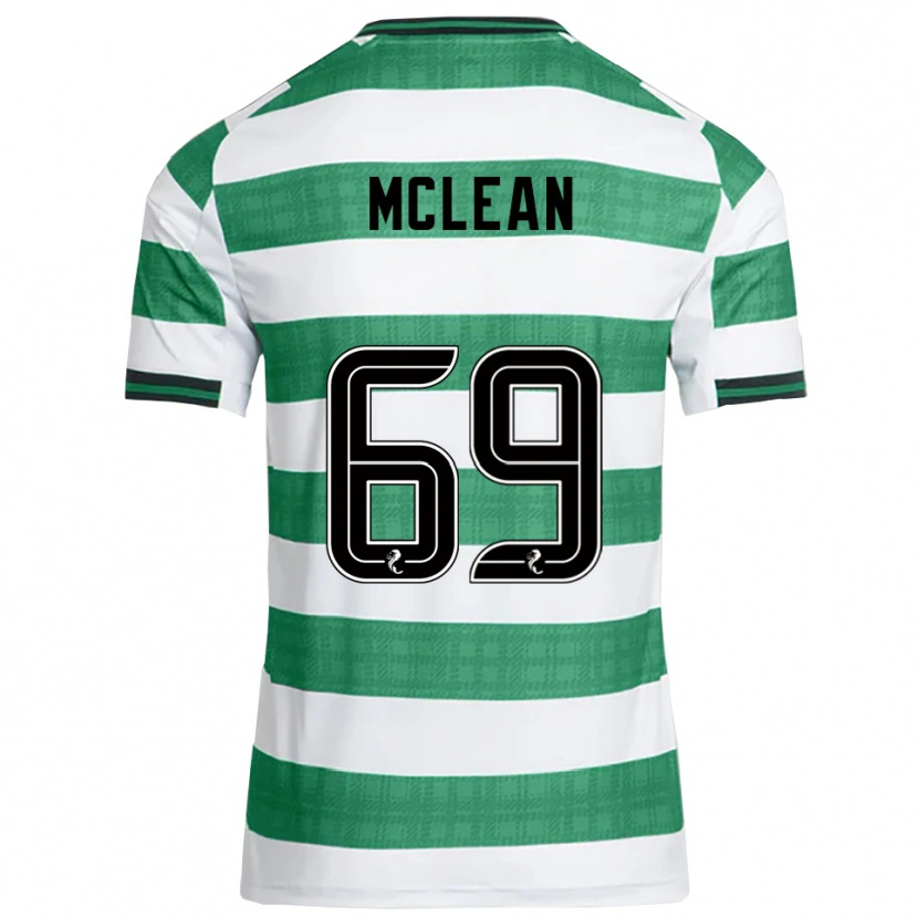 Danxen Donna Maglia Kai Mclean #69 Verde Bianco Kit Gara Home 2025/26 Maglietta