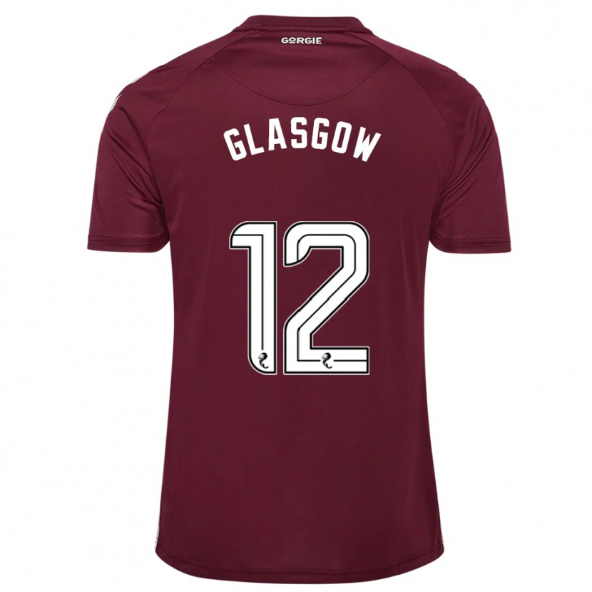 Danxen Donna Maglia Euan Glasgow #12 Bordeaux Bianco Kit Gara Home 2025/26 Maglietta