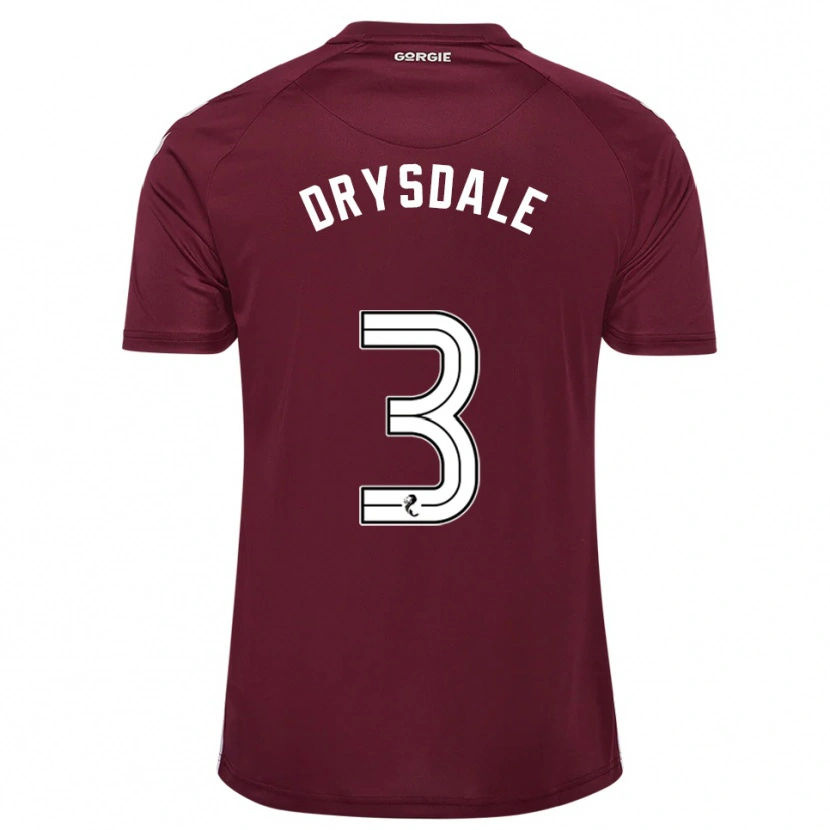 Danxen Donna Maglia Ethan Drysdale #3 Bordeaux Bianco Kit Gara Home 2025/26 Maglietta