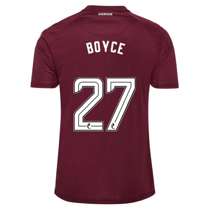 Danxen Donna Maglia Liam Boyce #27 Bordeaux Bianco Kit Gara Home 2025/26 Maglietta