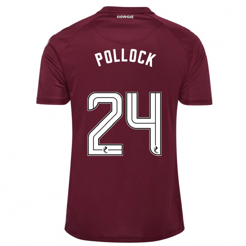 Danxen Donna Maglia Finlay Pollock #24 Bordeaux Bianco Kit Gara Home 2025/26 Maglietta