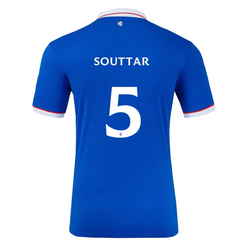Danxen Donna Maglia John Souttar #5 Blu Bianco Kit Gara Home 2025/26 Maglietta