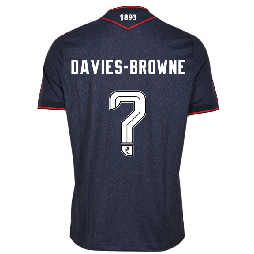 Danxen Donna Maglia Tobias Davies-Browne #0 Blu Navy Bianco Kit Gara Home 2025/26 Maglietta