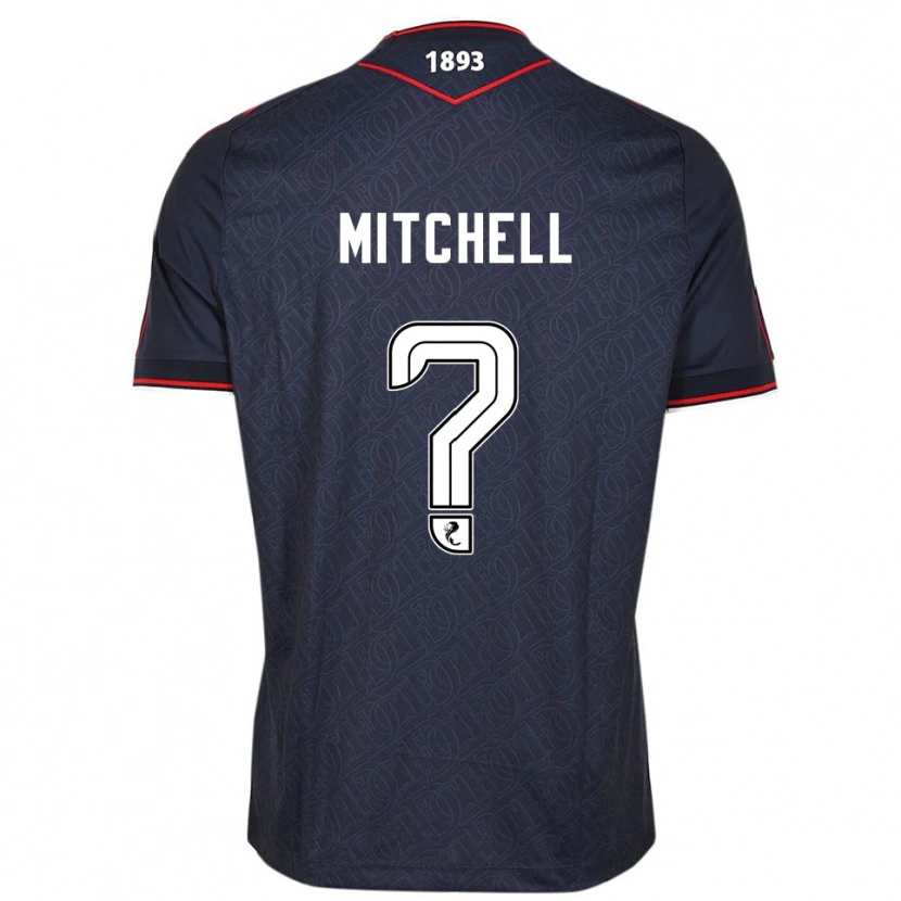 Danxen Donna Maglia Josh Mitchell #0 Blu Navy Bianco Kit Gara Home 2025/26 Maglietta