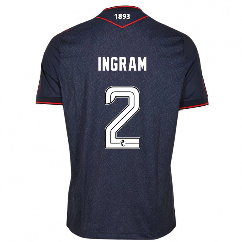 Danxen Donna Maglia Ethan Ingram #2 Blu Navy Bianco Kit Gara Home 2025/26 Maglietta
