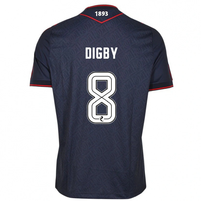 Danxen Donna Maglia Paul Digby #8 Blu Navy Bianco Kit Gara Home 2025/26 Maglietta