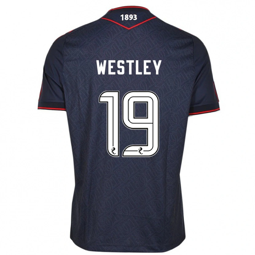 Danxen Donna Maglia Joe Westley #19 Blu Navy Bianco Kit Gara Home 2025/26 Maglietta