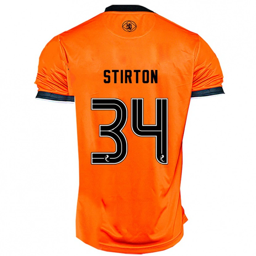 Danxen Donna Maglia Owen Stirton #34 Arancione Nero Kit Gara Home 2025/26 Maglietta