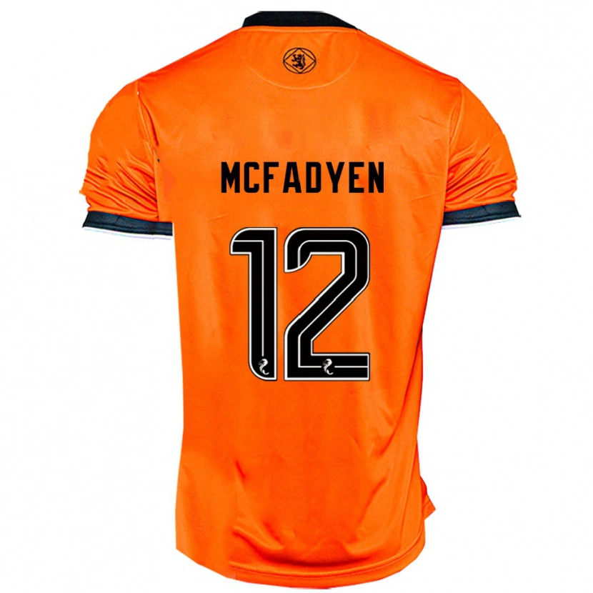 Danxen Donna Maglia Stacey Mcfadyen #12 Arancione Nero Kit Gara Home 2025/26 Maglietta