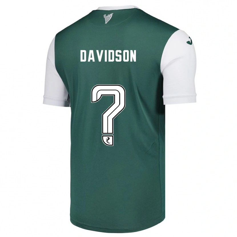 Danxen Donna Maglia Luke Davidson #0 Verde Bianco Kit Gara Home 2025/26 Maglietta