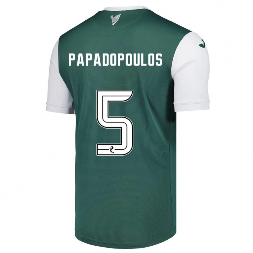 Danxen Donna Maglia Stacey Papadopoulos #5 Verde Bianco Kit Gara Home 2025/26 Maglietta