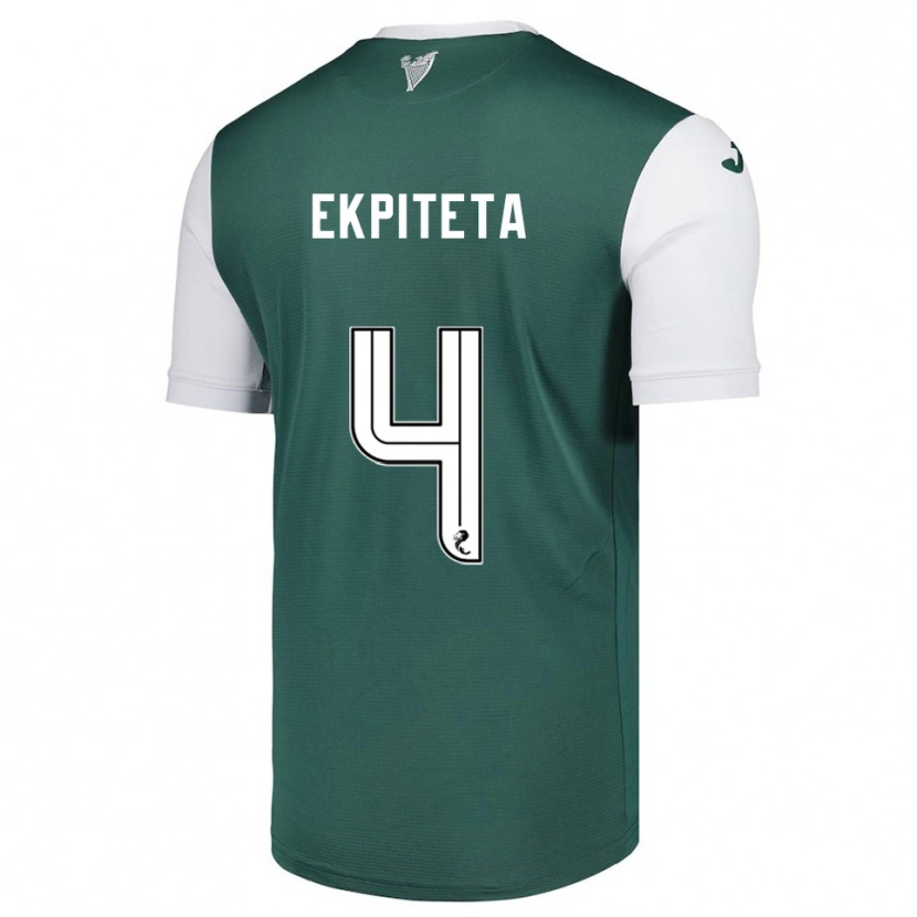 Danxen Donna Maglia Marvin Ekpiteta #4 Verde Bianco Kit Gara Home 2025/26 Maglietta