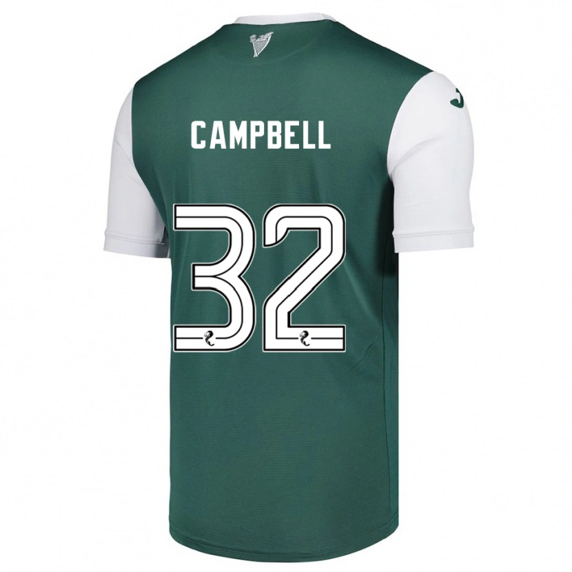 Danxen Donna Maglia Josh Campbell #32 Verde Bianco Kit Gara Home 2025/26 Maglietta