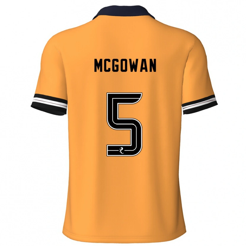Danxen Donna Maglia Ryan Mcgowan #5 Giallo Nero Kit Gara Home 2025/26 Maglietta