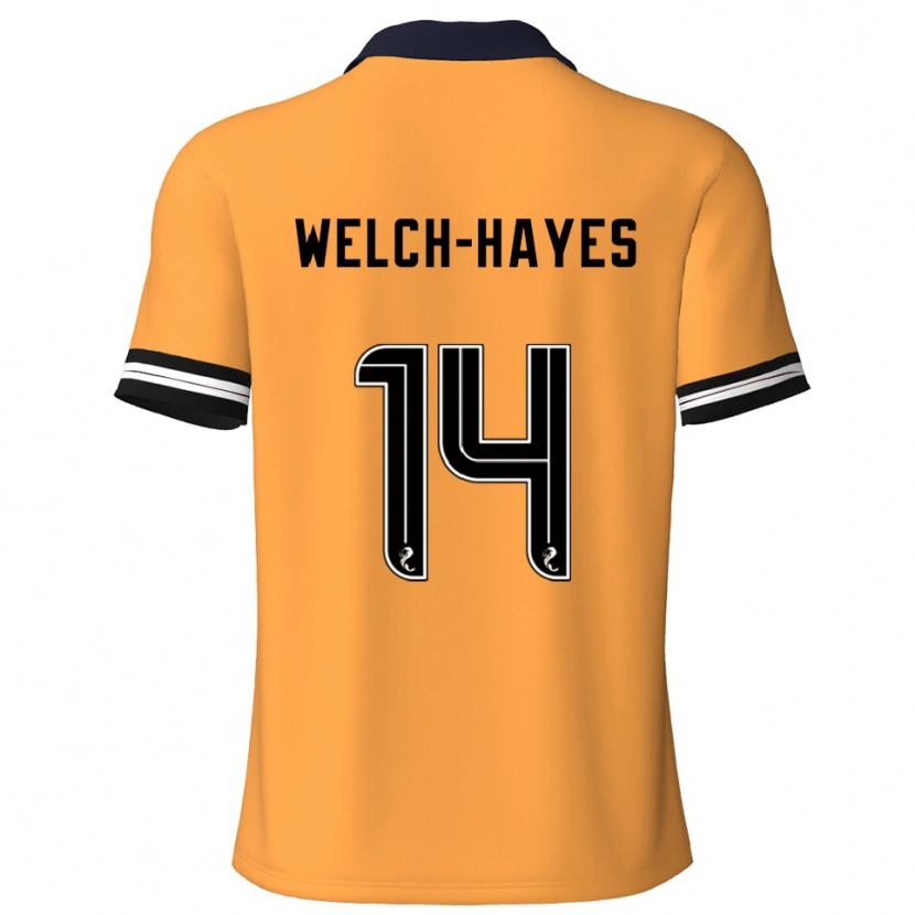 Danxen Donna Maglia Miles Welch-Hayes #14 Giallo Nero Kit Gara Home 2025/26 Maglietta