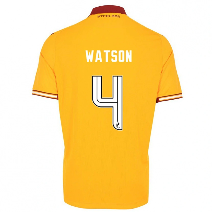 Danxen Donna Maglia Chelsie Watson #4 Giallo Bordeaux Kit Gara Home 2025/26 Maglietta
