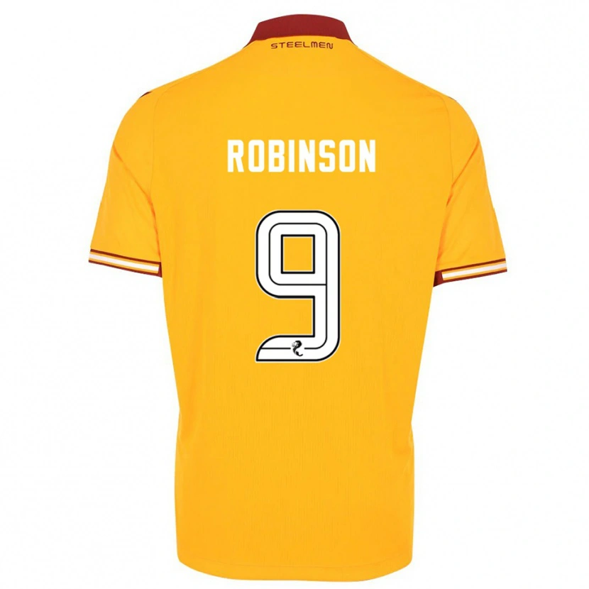Danxen Donna Maglia Zach Robinson #9 Giallo Bordeaux Kit Gara Home 2025/26 Maglietta