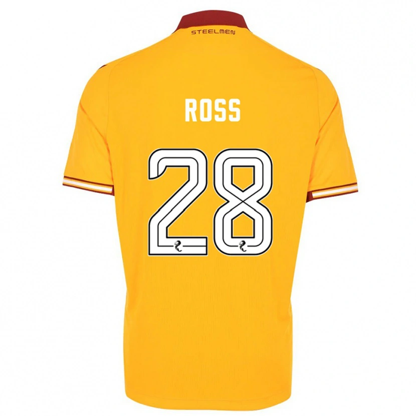 Danxen Donna Maglia Luca Ross #28 Giallo Bordeaux Kit Gara Home 2025/26 Maglietta