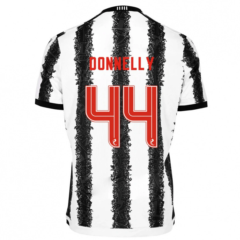 Danxen Donna Maglia Liam Donnelly #44 Bianco Nero Kit Gara Home 2025/26 Maglietta