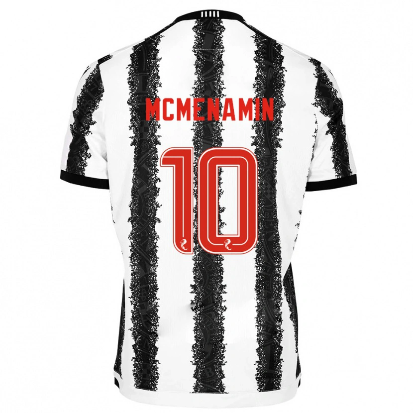 Danxen Donna Maglia Conor Mcmenamin #10 Bianco Nero Kit Gara Home 2025/26 Maglietta