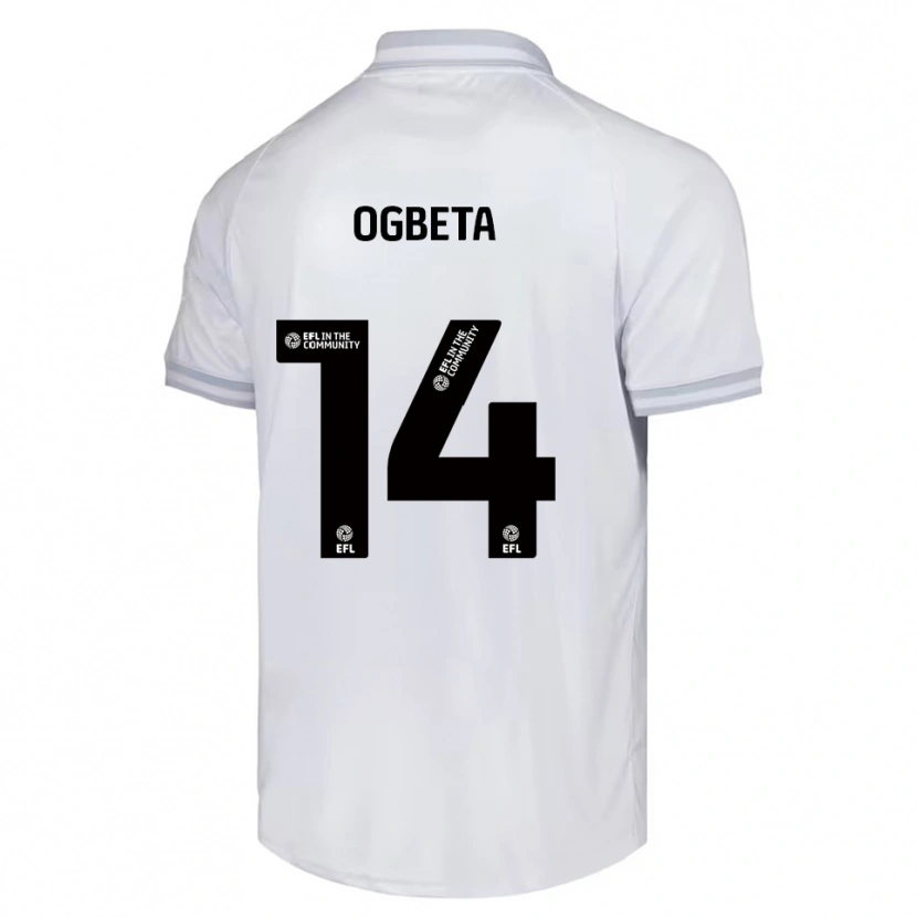 Danxen Donna Maglia Nathanael Ogbeta #14 Bianco Grigio Nero Kit Gara Away 2025/26 Maglietta