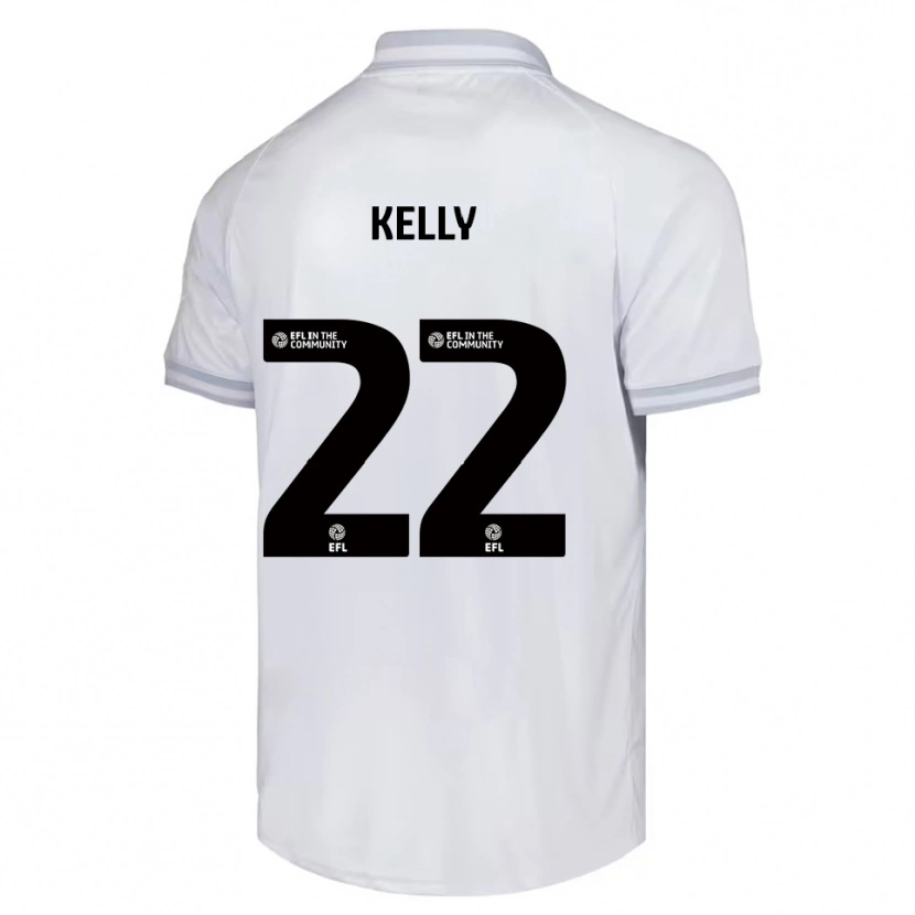 Danxen Donna Maglia Patrick Kelly #22 Bianco Grigio Nero Kit Gara Away 2025/26 Maglietta