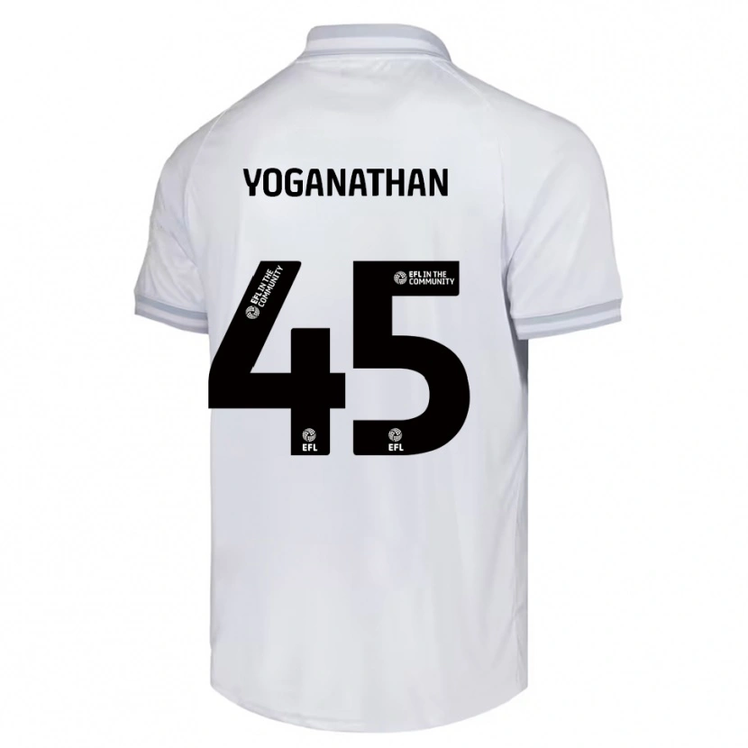 Danxen Donna Maglia Vimal Yoganathan #45 Bianco Grigio Nero Kit Gara Away 2025/26 Maglietta