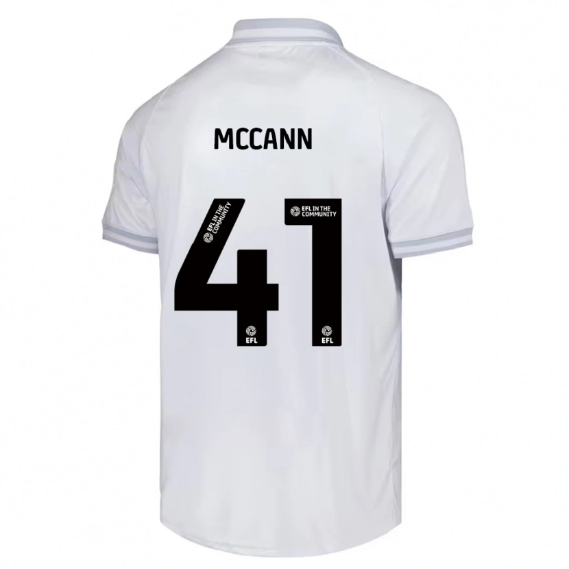 Danxen Donna Maglia Bayley Mccann #41 Bianco Grigio Nero Kit Gara Away 2025/26 Maglietta