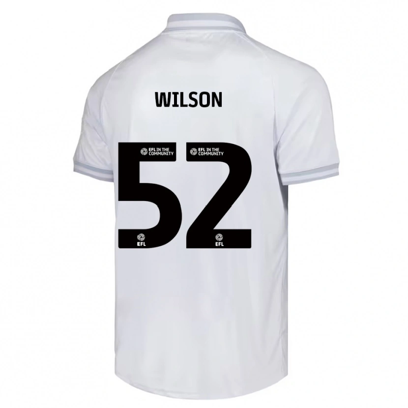 Danxen Donna Maglia Aston Wilson #52 Bianco Grigio Nero Kit Gara Away 2025/26 Maglietta