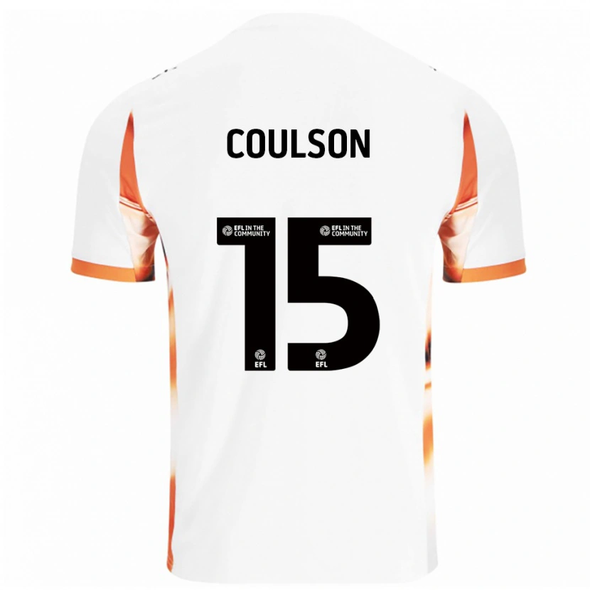 Danxen Donna Maglia Hayden Coulson #15 Bianco Arancione Nero Kit Gara Away 2025/26 Maglietta