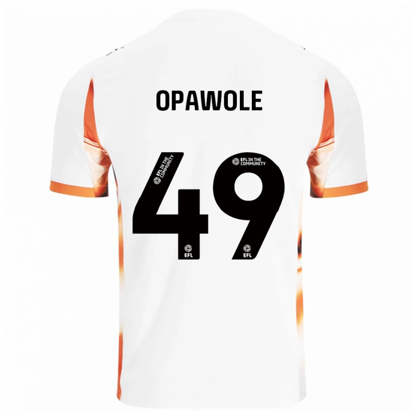 Danxen Donna Maglia Johnson Opawole #49 Bianco Arancione Nero Kit Gara Away 2025/26 Maglietta