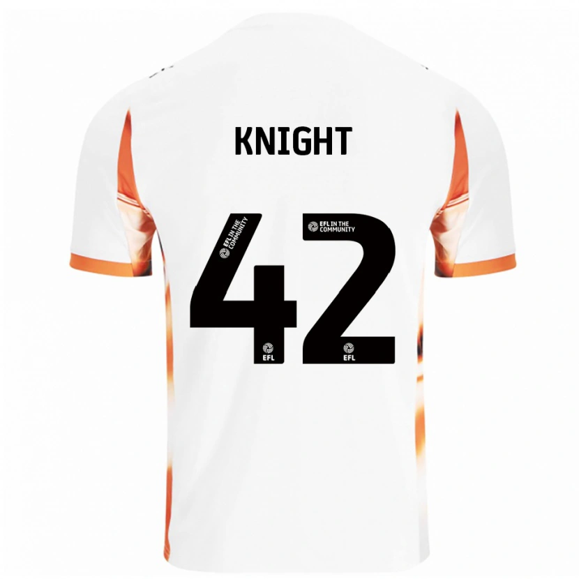 Danxen Donna Maglia Spencer Knight #42 Bianco Arancione Nero Kit Gara Away 2025/26 Maglietta